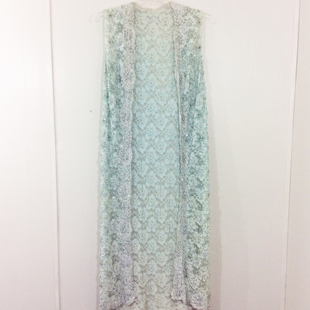 Vintage 1960’s Boho Lace and Beaded Sequin Vest